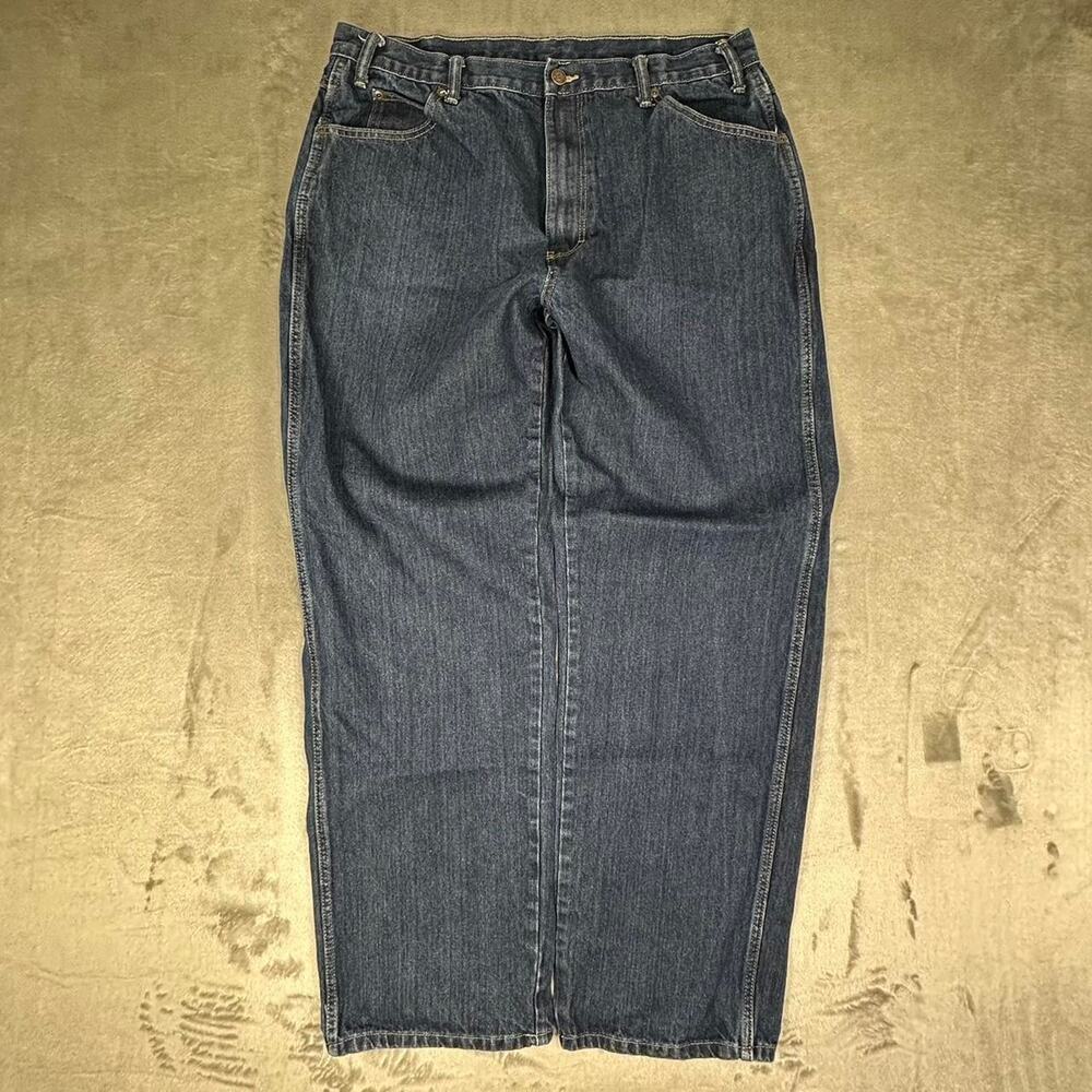 Dickies Workwear Navy Blue Cotton Denim Jeans Size 38x34